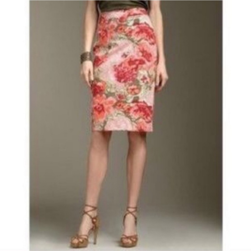 Talbots Stretch Floral Pencil Skirt